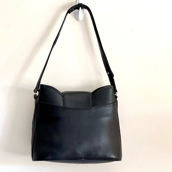 VINTAGE BRIGHTON BLACK LEATHER BAG Snake embossed - Picture 6 of 16